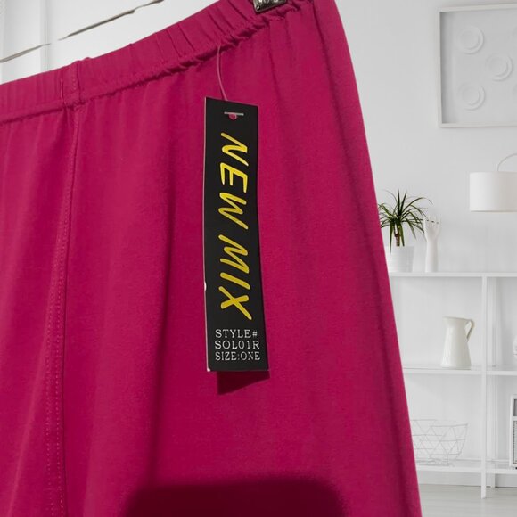 New Mix Pink Leggings One Size NWT | Buttery Soft Stretch Lounge Pants - Picture 4 of 10